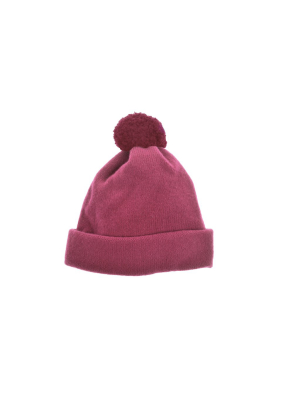 Argyll Children's Bobble Hat - Pink Heather