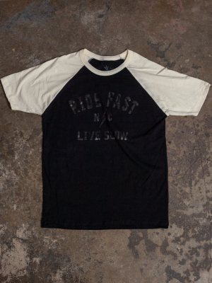 Ride Fast Tee: Black On Black