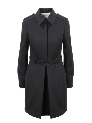 Valentino Vlogo Belted Shirt Dress