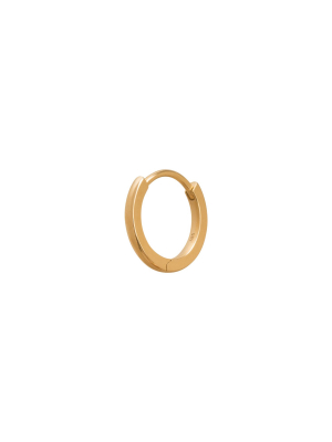 Solid Gold Huggie 9.5mm - Yellow Gold