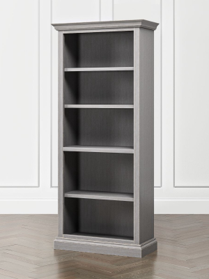 Cameo Grigio Open Bookcase With Full Crown