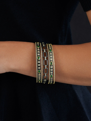 Midnight Emerald 3-stack Bangles