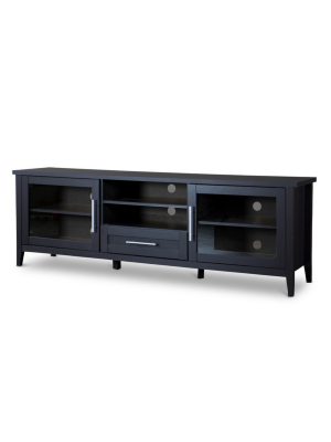 Espresso Finished Tv Stand One Drawer Dark Brown - Baxton Studio