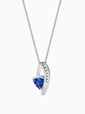 Effy Tanzanite Royale 14k White Gold Tanzanite & Diamond Pendant, 1.73 Tcw