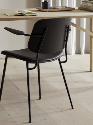 Soborg Armchair - Steel Frame, Seat Upholstered