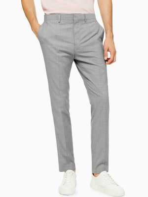 Gray Marl Skinny Fit Suit Pants