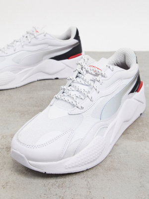 Puma Rs-x3 Ferrari Sneakers In White And Black