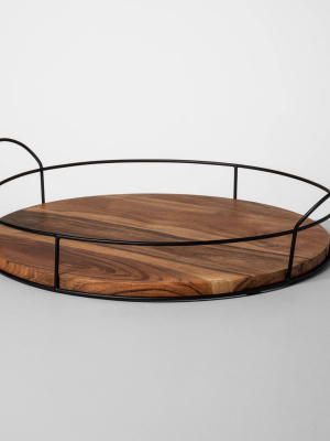 Wood And Metal Tray - Hearth & Hand™ With Magnolia