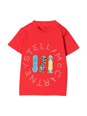 Stella Mccartney Kids Skateboard Print T-shirt