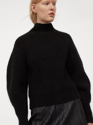 Rib-knit Wool-blend Sweater