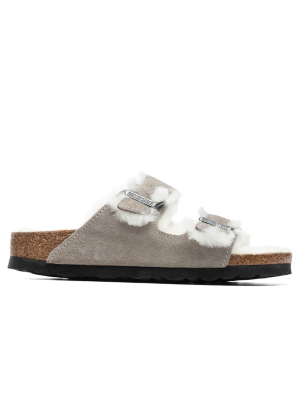 Birkenstock Women's Narrow Arizona Shearling - Stone Coin