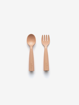 Pla Miniware Cutlery Set - Toffee