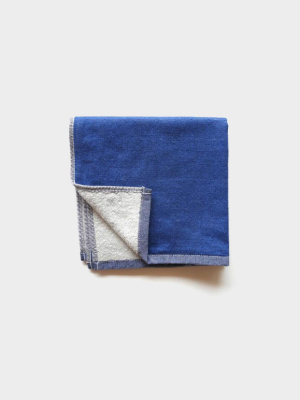 Yoshii Chambray Washcloth, Blue