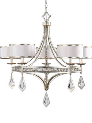 Tamworth 5 Light Silver Champagne Chandelier