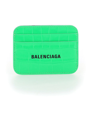 Balenciaga Cash Logo Print Cardholder