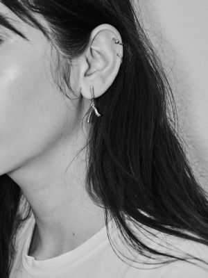 Sculpture Drop Earrings | Sterling Silver