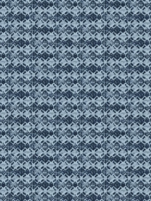 Ikat Wallpaper In Indigo From The Shibori Collection By Milton & King