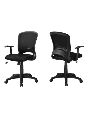 Office Chair - Black Mesh Mid-back - Everyroom