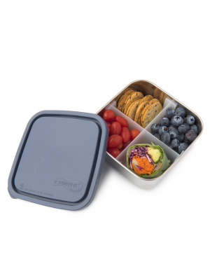 U Konserve Divided To-go Medium Stainless Steel Container 30oz - Ocean Plastic Lid