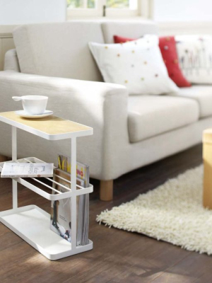 Tower End Table With Storage In Various Colors