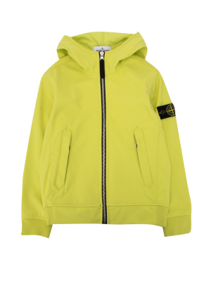 Stone Island Junior Logo Patch Hooded Jacket