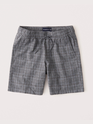 Linen-blend Pull-on Shorts