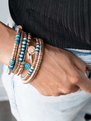 Smiley Face Multi Charm Bracelet