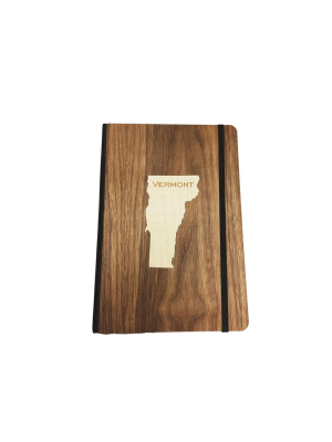 Wooden Vermont Inlay Notebook