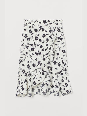 Flounced Wrapover Skirt