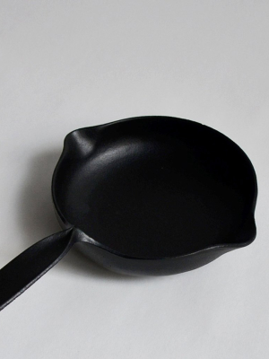 Two Spouted Cast Iron Pan