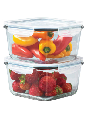 Mason Craft & More 37oz Set Of 2 Food Storage Containers With Lids