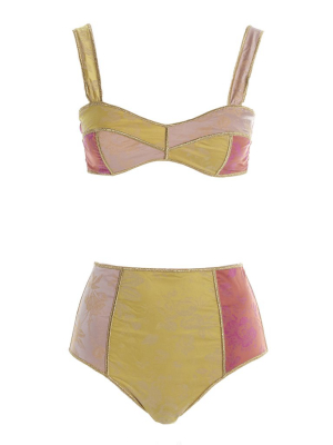 Oséree Blossom Panelled Bikini Set