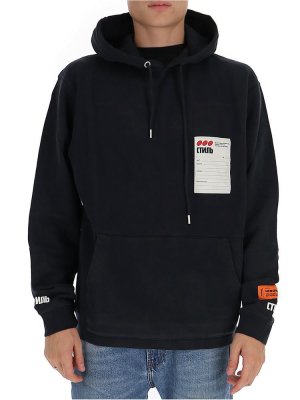 Heron Preston Sticker Label Print Hoodie