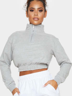 Grey Zip Up Sweater