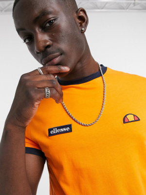 Ellesse Ringetto Ringer T-shirt In Orange