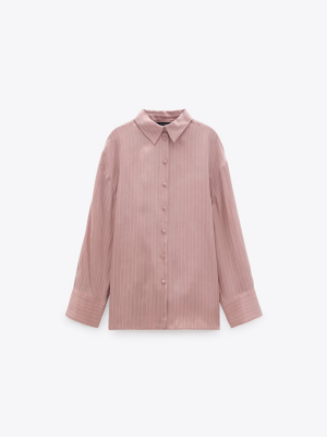 Oversized Pinstripe Shirt