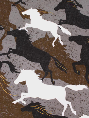 Japanese Handkerchief, Brown Horses