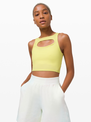 La Front Cut-out Crop Tank