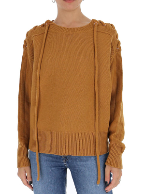 See By Chloé Lace Up Knitted Sweater