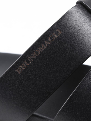 Empoli Leather Slide Sandal - Black