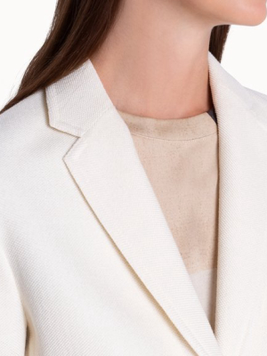 Blazer In Wool Technic Fabric With Patched Pockets