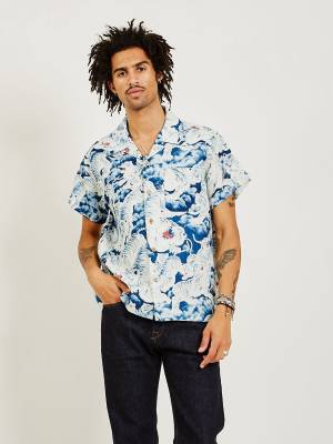 Aloha Shirt Tigers Indigo