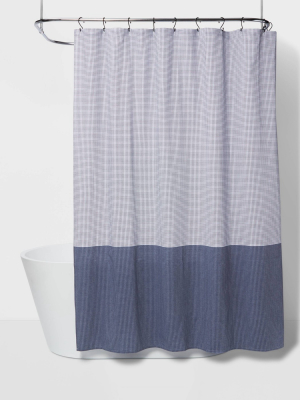 Colorblock Dot Shower Curtain Blue - Project 62™