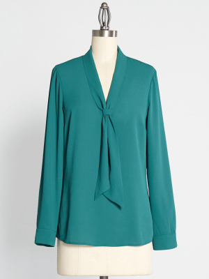 Pleasant Confidence Tie-neck Top