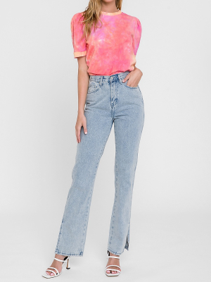 English Factory High Waisted Wide Leg Jeans