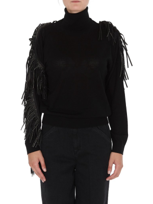 Pinko Rhinstone Fringe Pullover