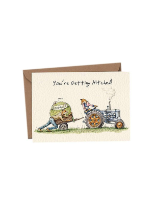 Getting Hitched Wedding Card