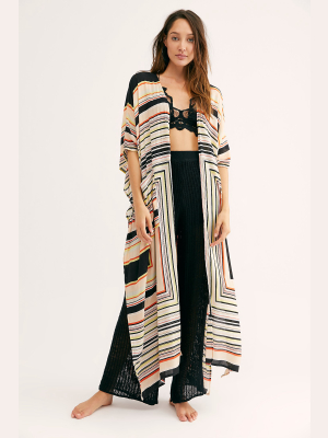 Labyrinth Stripe Kimono