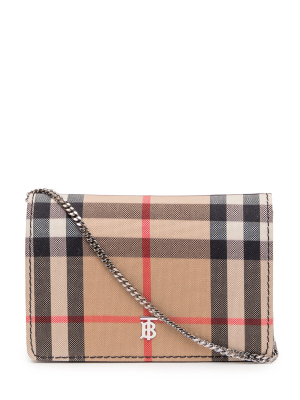 Burberry Vintage Check Chain Card Case