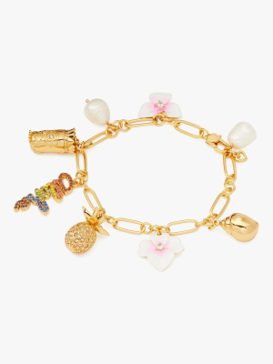 Aloha Pearl Charm Bracelet